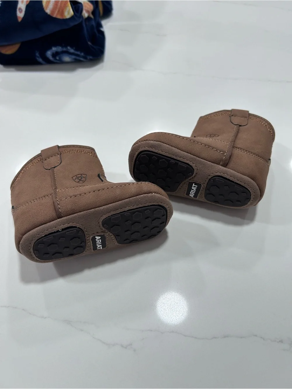 Ariat Brown Baby Suede Pull-On Booties